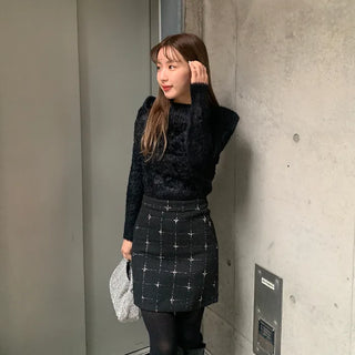 Mohair off-shoulder knit