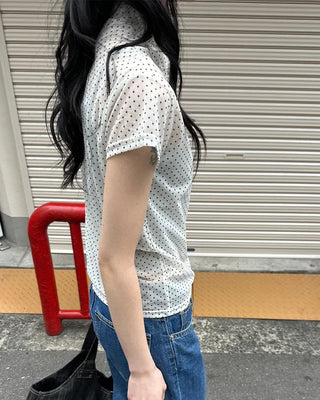 Polka Dot See-Through T-Shirt