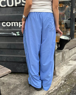 Side Lace Line Nylon Easy Pants
