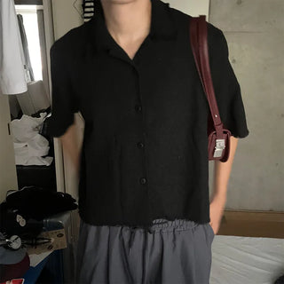 (Unisex) Tweed Short-Sleeve Shirt