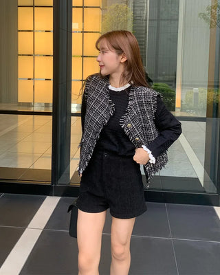Modern tweed vest