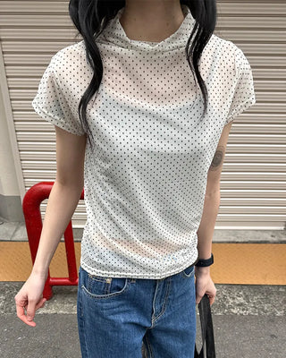 Polka Dot See-Through T-Shirt