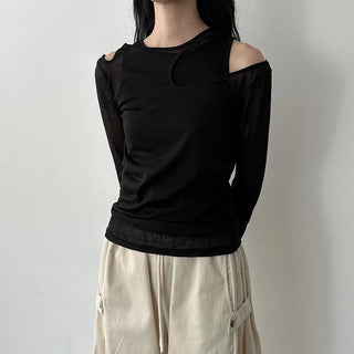 See-through layered T-shirt
