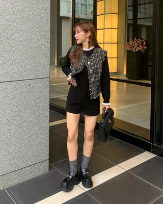 Modern tweed vest