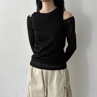 See-through layered T-shirt