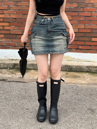 Pocket Vintage Cargo Skirt