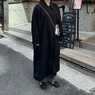 Oversized single trench coat