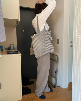Long wide back banding slacks