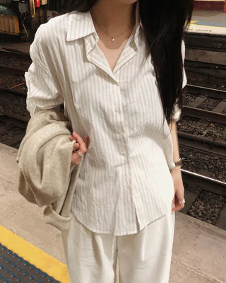 Natural Fit Striped Border Shirt
