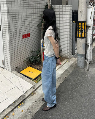 Vintage Wash Denim Pants