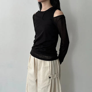 See-through layered T-shirt