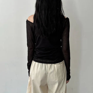 See-through layered T-shirt