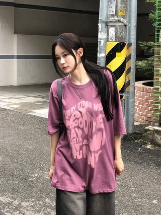 [UNISEX] Printed Oversized Short-Sleeve T-Shirt (3 colors)