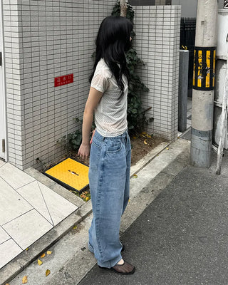 Vintage Wash Denim Pants
