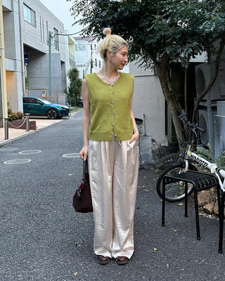 Satin Straight Easy Pants