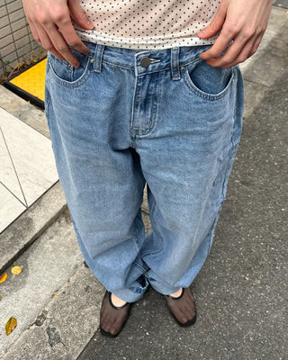 Vintage Wash Denim Pants