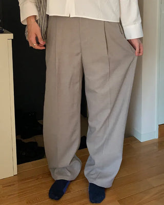 Long wide back banding slacks