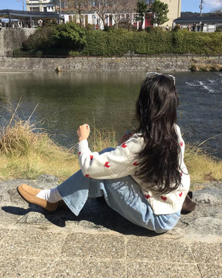 Whiskered Wash Wide Denim Pants