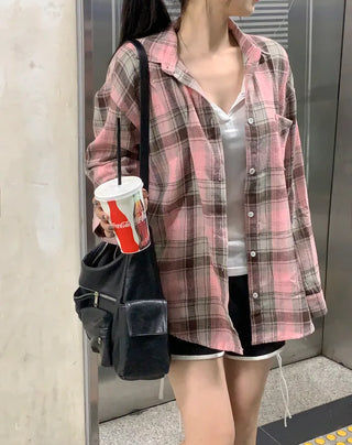 [UNISEX] Oversized Check Shirt