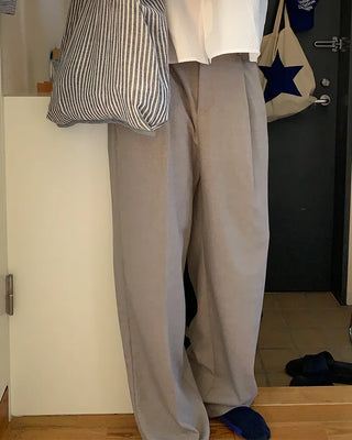 Long wide back banding slacks