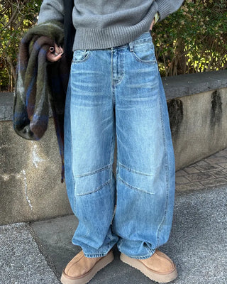Double Yoke Point Wide Outseam Jeans