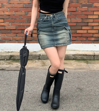 Pocket Vintage Cargo Skirt