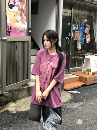 [UNISEX] Printed Oversized Short-Sleeve T-Shirt (3 colors)