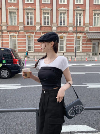 [Scarf set] Shirred tube top (4 colors)