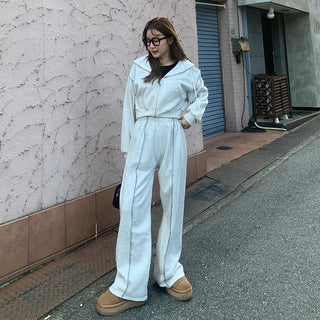 Stitch Point Hooded Set-up