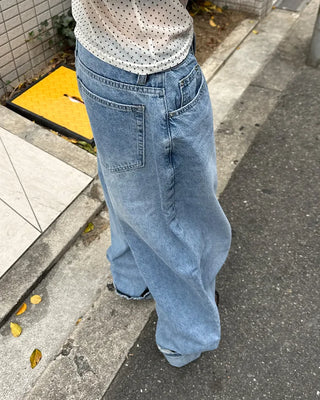 Vintage Wash Denim Pants