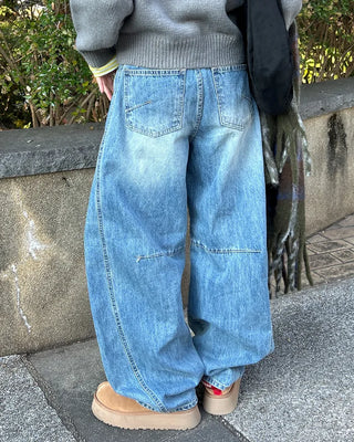 Double Yoke Point Wide Outseam Jeans