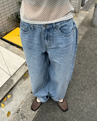 Vintage Wash Denim Pants