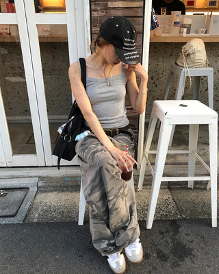 Camouflage Super Wide Cotton Pants