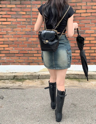 Pocket Vintage Cargo Skirt