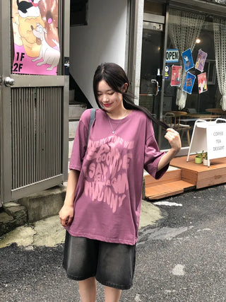 [UNISEX] Printed Oversized Short-Sleeve T-Shirt (3 colors)