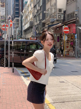 Cotton Ribbon Shirring Blouse