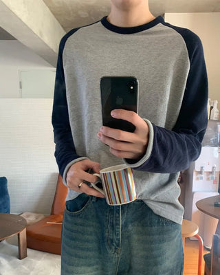 (Unisex) Raglan Bicolor Long-Sleeve T-Shirt