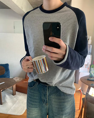 (Unisex) Raglan Bicolor Long-Sleeve T-Shirt