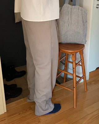 Long wide back banding slacks