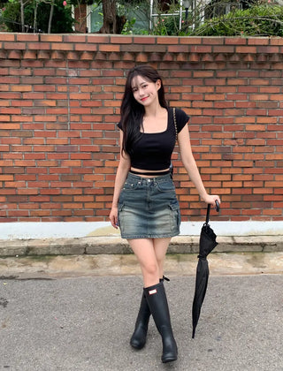 Pocket Vintage Cargo Skirt