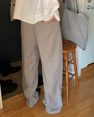 Long wide back banding slacks