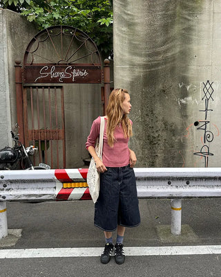Bermuda denim pants