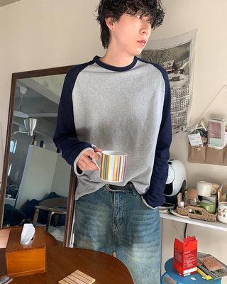 (Unisex) Raglan Bicolor Long-Sleeve T-Shirt