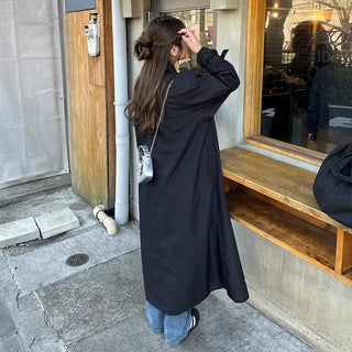 Oversized single trench coat