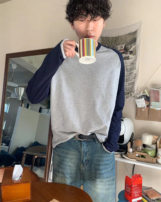 (Unisex) Raglan Bicolor Long-Sleeve T-Shirt