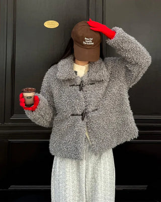 Angora colored gloves