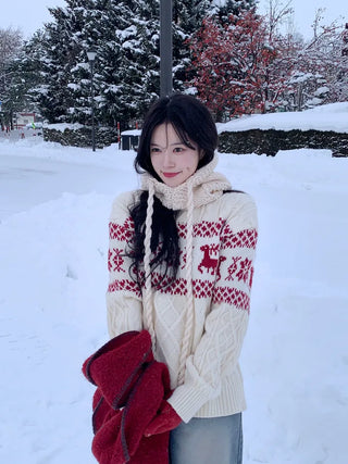 Nordic pattern twist knit