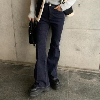 Bootcut low-rise denim pants