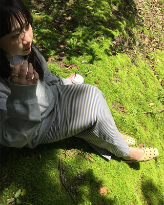 Striped Easy Maxi Skirt