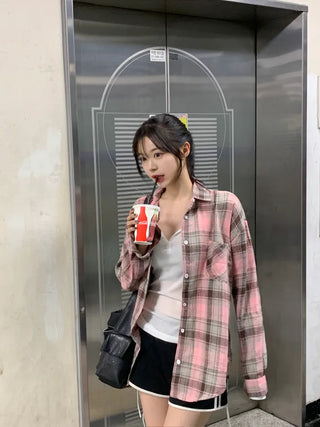 [UNISEX] Oversized Check Shirt